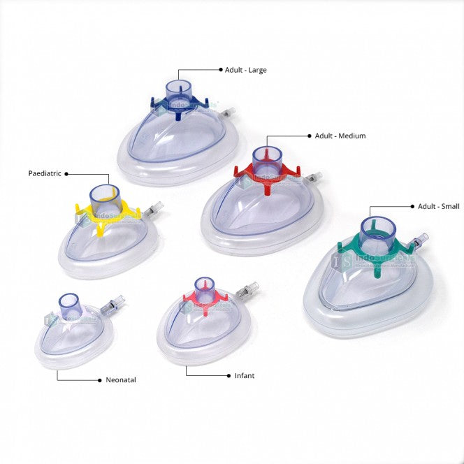 Anaesthesia Face Mask Transparent aircushion with valve