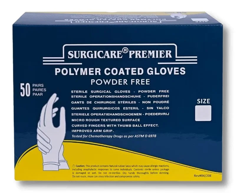 SURGICARE PREMIER POLYMER COATED POWDER FREE SURGICAL GLOVES
