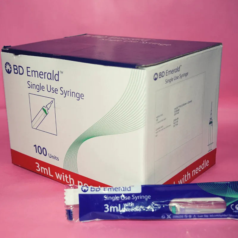 BD EMERALD BD 3ML SYRINGE 23G WITH NEEDLE | 100 SYRINGES PACK