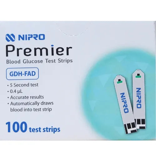 NIPRO PREMIER GLUCOMETER STRIPS 100 STRIP PACK