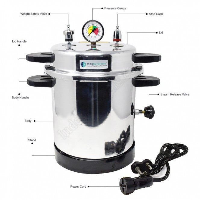 Autoclave (13 litres) Electric, Pressure Cooker Type, Mirror Finish