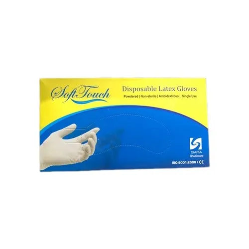 SARA DISPOSABLE LATEX GLOVES 80 PCS PACK
