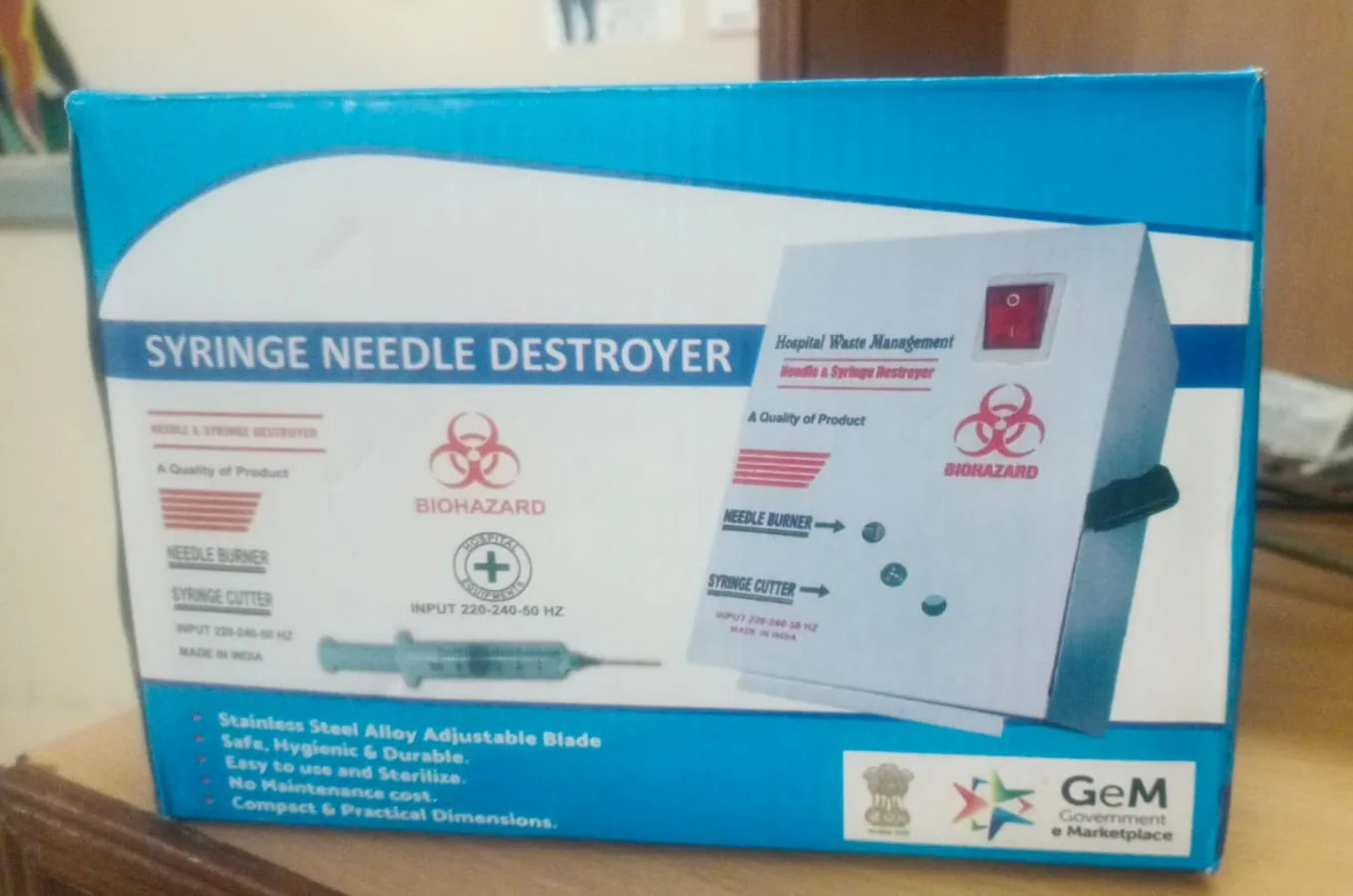 ELECTRIC SYRINGE NEEDLE DESTROYER